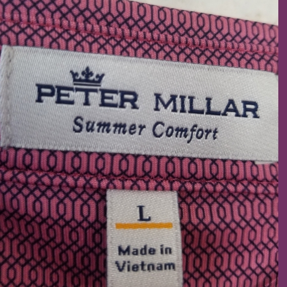Peter Millar Summer Comfort SS Mens Golf Polo Shirt Large - Picture 2 of 6